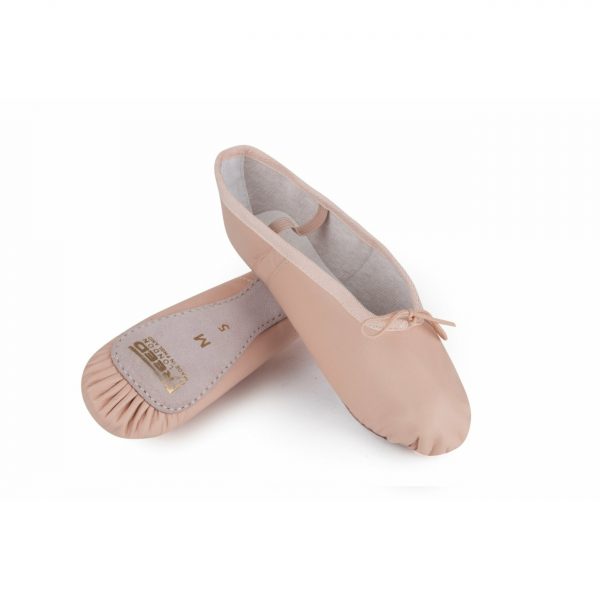 Pink leather best sale ballet slippers